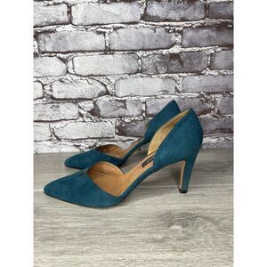 Parallele Blue Suede Leather Pointed Toe Stilettos Heels Women’s Sz 7.5M US/38EU
